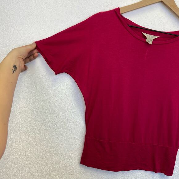 500 Maison cinqcent burgundy fuschia top - Picture 4 of 6